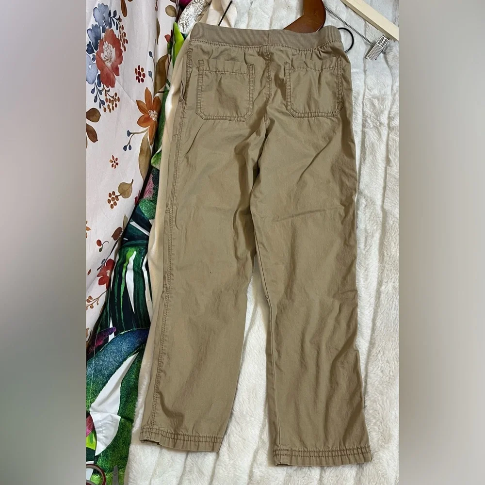 Carters Kids 7 Khaki Utility Straight Classic Simple Pants Pull On Comfy Spring
